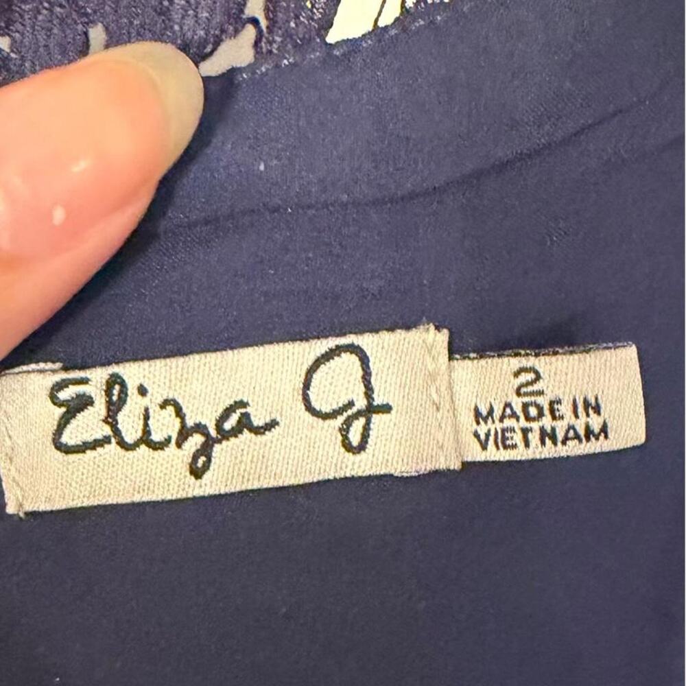 Eliza j navy lace fit & flare cocktail dress - Picture 5 of 6